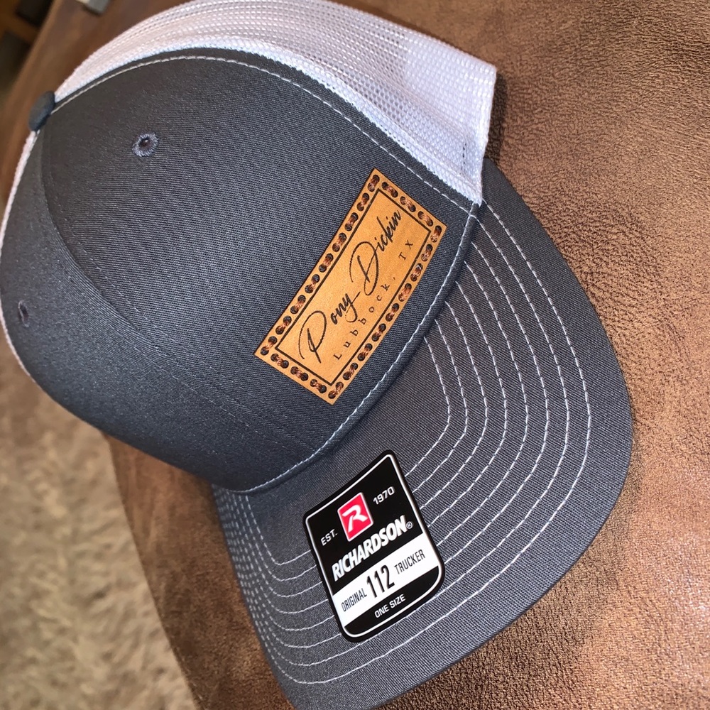 Hand Stitched Custom Leather Patch Hat - image 5